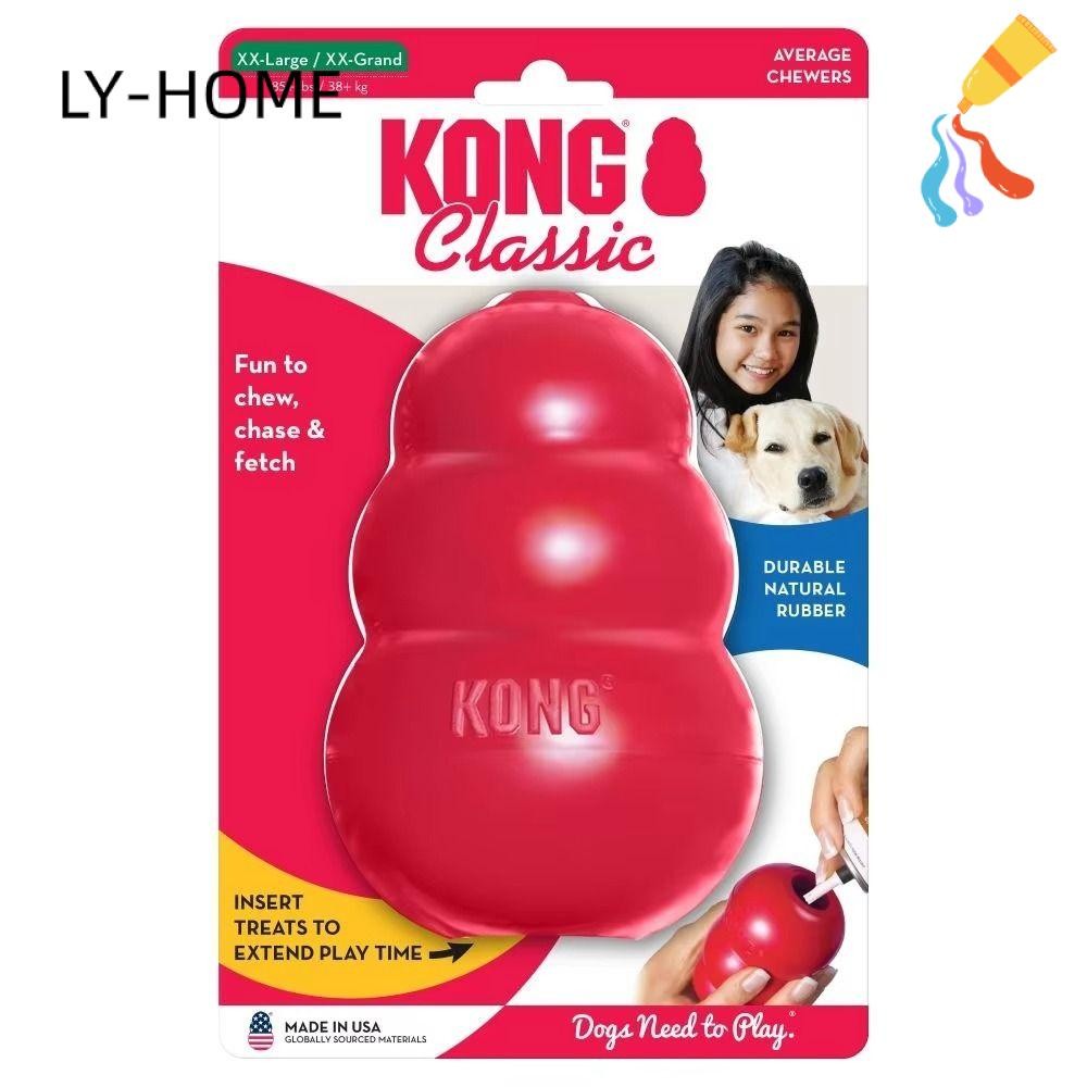 Ly Kong ของเล่นสุนัข, คลาสสิก Stuffable Kong ลูกสุนัขของเล่น, ทนทาน Treat-Filling Capbilities หลายขน