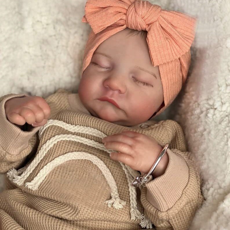 19 Inch Super Painted Simulation Reborn Doll Reborn Doll Closed Eyes Baby Reborn Doll Levi