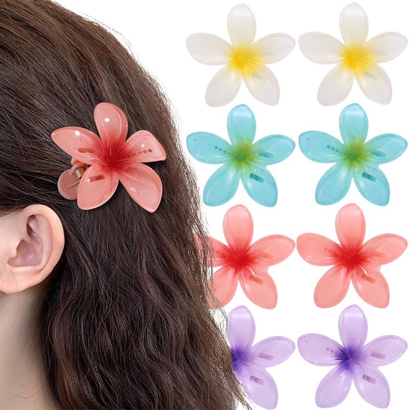 กิ๊บติดผมดอกไม้ลีลาวดีไล่ระดับสีหลายสไตล์/เกาหลีแฟชั่นbuckbill Hairpin/ผู้หญิงผมClaw Headwearอุปกรณ์เสริม