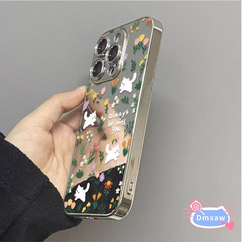 กระจกไฟฟ้าดอกไม้เคสโทรศัพท์สําหรับvivo V40 V30 V29 V27 V27E V25 V23 V23E V21 V21S V20 Y75 Y55 T2X T2