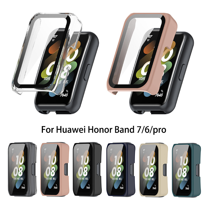 ฟิล์มกระจกนิรภัย HD เคสป้องกันสําหรับ Huawei Honor Band 7 6 6pro