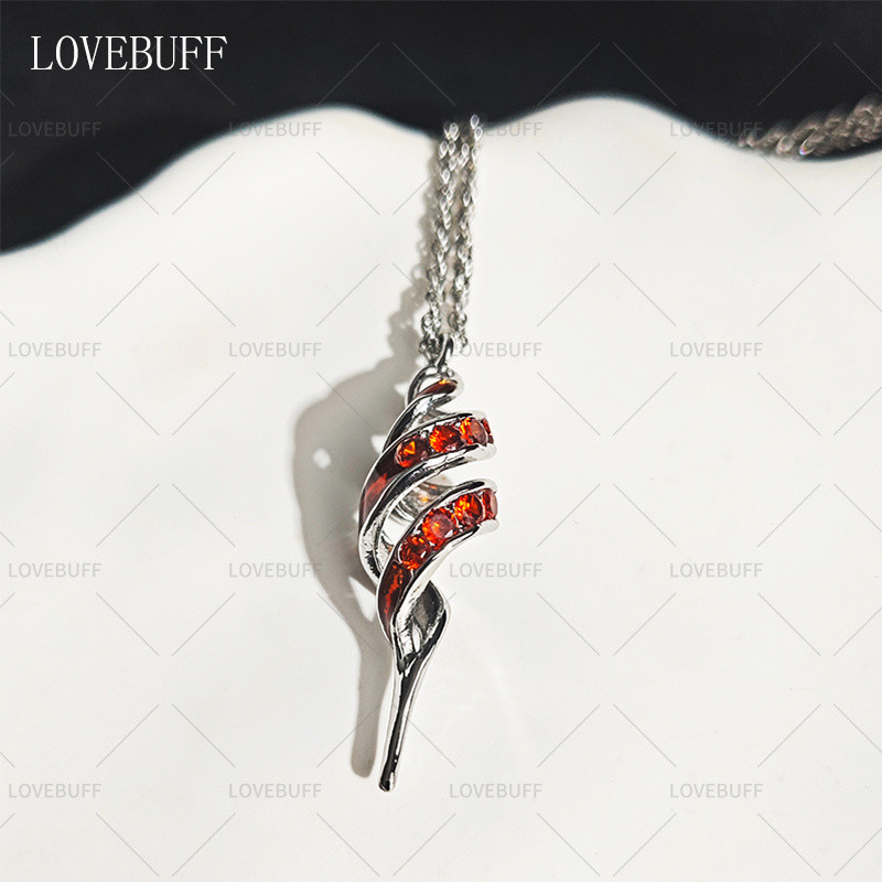 Lovebuff Love และ Deepspace สร้อยคอแรงบันดาลใจการออกแบบ Gold-Plated ทองแดง Zircon ตกแต่งสแตนเลสหญิงค