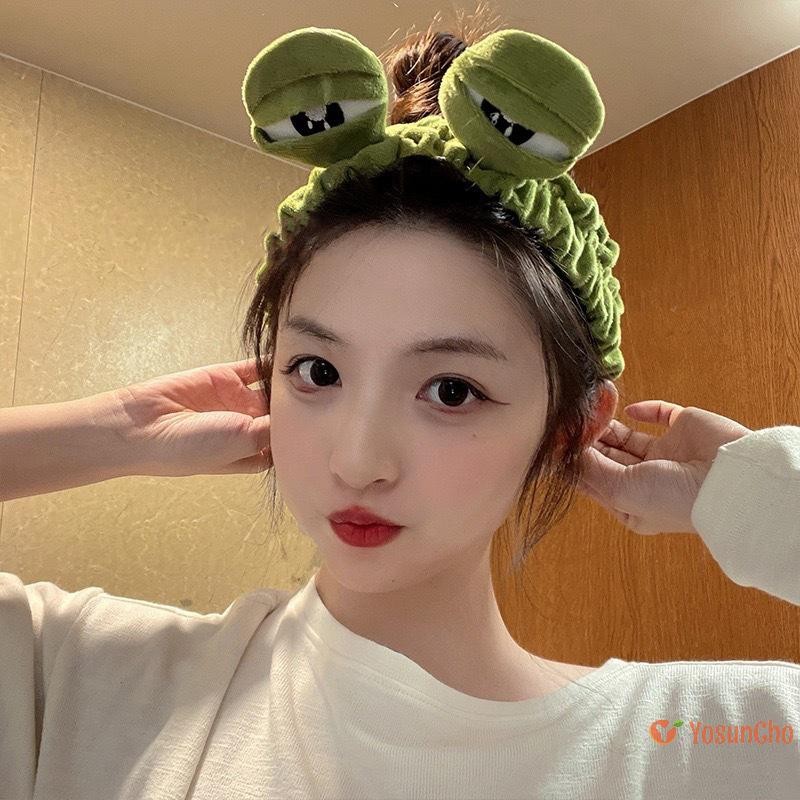 Yosunchoker] Sad Frog Sleep Mask Eyeshade Plush Eye Cover Travel Relax ของขวัญ Blindfold น่ารักแพทช์การ์ตูน Sleeping Mask สําหรับเด็กผู้ใหญ่ใหม่