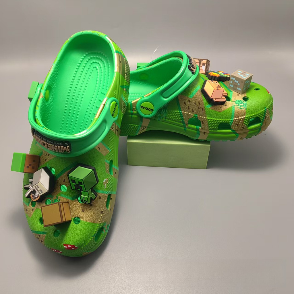 Crocs Kids Sandals Minecraft Marvel Pixar antiskid เด็กชายและเด็กหญิง 2-16 ปี XN8O