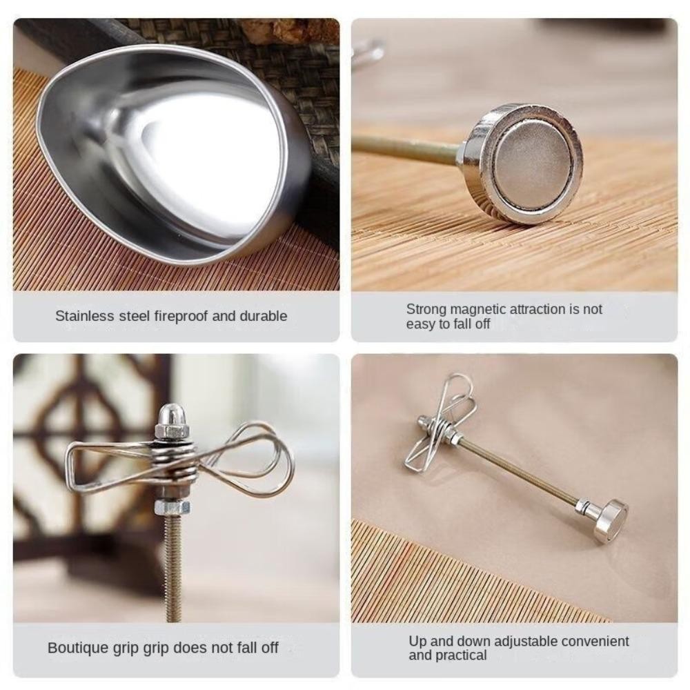 Hgougv656 ขายึดขดลวดกันยุง, คลิปหนีบธูปแม่เหล็กมัลติฟังก์ชั่น, ซ็อกเก็ตธูปไม้สแตนเลสธูปบ้านยากันยุง - รูปที่ 2