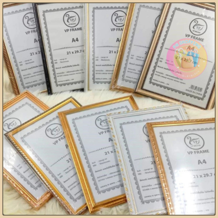 AUKKI กรอบรูปขนาดa4 กรอบรูป ขนาดA4 กรอบใส่เกียรติบัตร แนวตั้ง แนวนอน แขวนผนัง A4 Photo Frame (ไม่ใช่