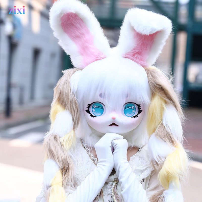Headgear Kig Beast Head Furry Comic Show Dress up Wearable Head Lolita Doll Clothing