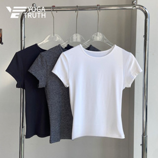 YOGATRUTHSports Top Breathable Nude Feeling เสื้อยืดกระชับสั…