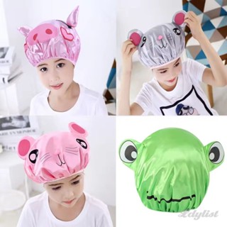 ღ หมวกอาบน้ำกันน้ำลายการ์ตูนเด็ก 2 ชั้น หมวกอาบน้ำเด็กป้องกั…
