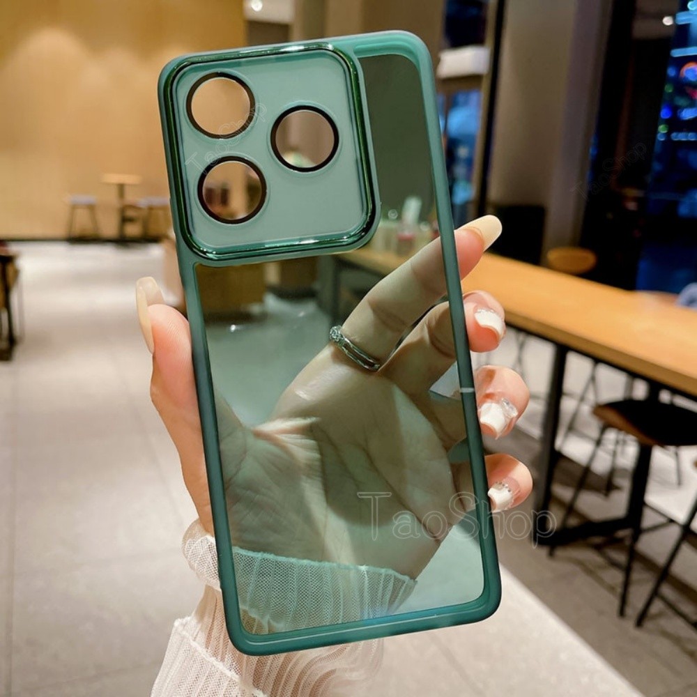 ปลอกสําหรับRealme GT 7 T pro GT7 T GT7T GT7pro RealmeGT7 T RealmeGT7T RealmeGT7proสแควร์ชุบเคสโทรศัพท์แฟชั่นคู่ซิลิโคนอ่อนนุ่มกล้องเลนส์กันกระแทกปกหลัง