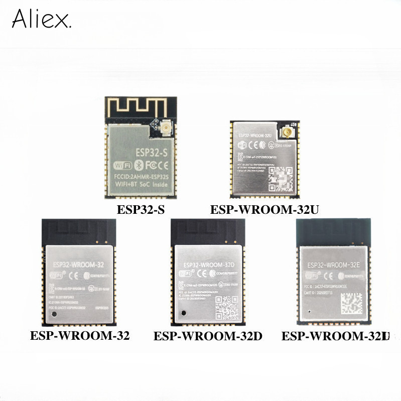 Esp-32s ESP-WROOM-32 ESP-WROOM-32D ESP32 ESP-WROOM-32E ESP-WROOM-32U บลูทูธและ WIFI Dual Core CPU กา