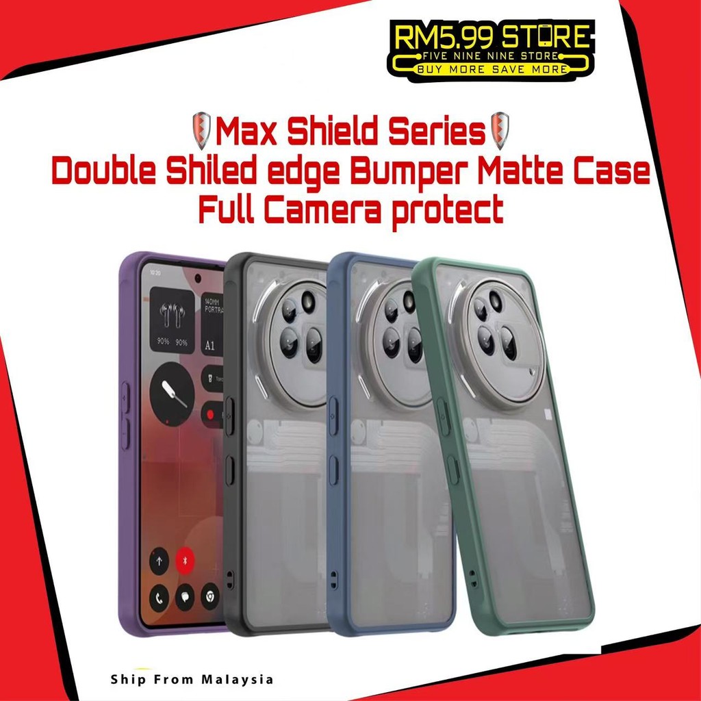 Nothing 3A Pro ️Max Shield Matte Series ️Edge Double Bumper Full Protect Shock Proof Case