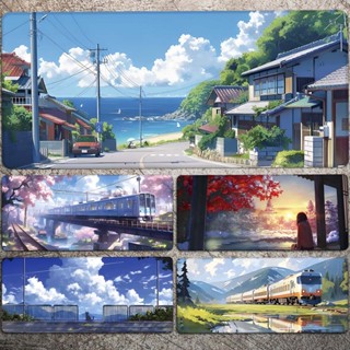 อะนิเมะภูมิทัศน์แผ่นรองเมาส์ขนาดใหญ่รักษาภูมิทัศน์เกมแป้นพิม…