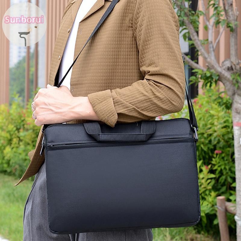 Sunborui 14 15 นิ้วกระเป๋าแล็ปท็อปกระเป๋าถือโน้ตบุ๊คCrossbodyสําหรับ MacBook Air Pro 13 14 15 Xiaomi Hp Lenovo Dell TH