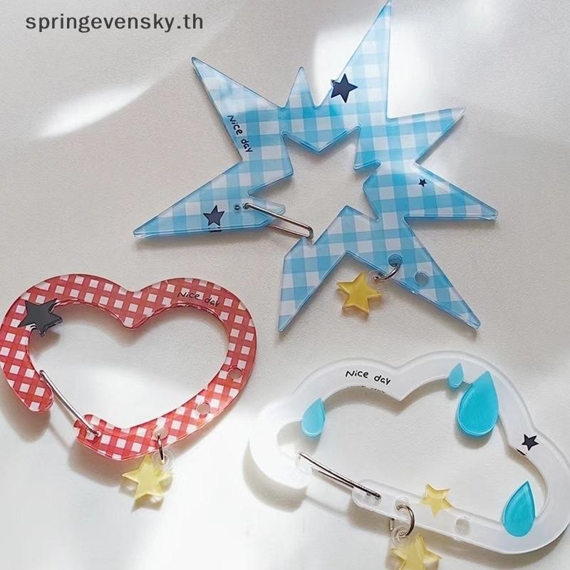 Springevensky การ์ตูนน่ารักบันทึกดนตรี Carabiner อะคริลิคพวงกุญแจจี้กระเป๋าเป้สะพายหลังสร้างสรรค์อุปกรณ์ตกแต่งของขวัญวันหยุดใหม่