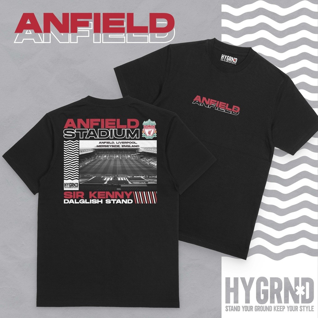 เสื้อยืด Heyground Liverpool "ANFIELD" - The Red/Youll Never Walk Alone/Anfield Stadium