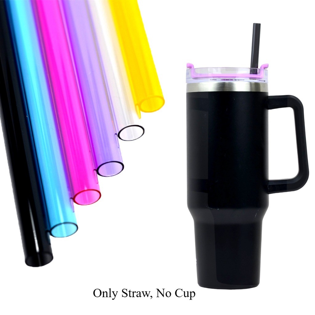 SUGAW 10 มม.ฟางสําหรับ Tumbler, 10 มม.Reusable Tumbler ฟางโปร่งใสสีสันสดใสสําหรับ Stanley, Tyeso อุปกรณ์เสริม ราคา ถูกที่สุด ดีลบีเคเค