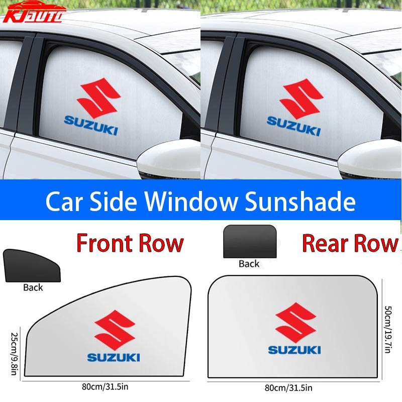 Suzuki รถหน้าต่างด้านข้าง Sun Shade แม่เหล็ก UV Protection ผ้าม่าน Sun Shield ฝาครอบสองด้านกระจกรถยนต์บังแดดสําหรับ Swift XL7 vitara Jimny S-Cross Presso Ciaz ERTIGA Celerio