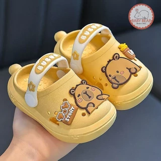 รองเท้าหัวโตเด็ก รองเท้าแตะลายคาปิบาลา ดีไซน์น่ารัก มีกันลื่น สำหรับอายุ1-3ปี