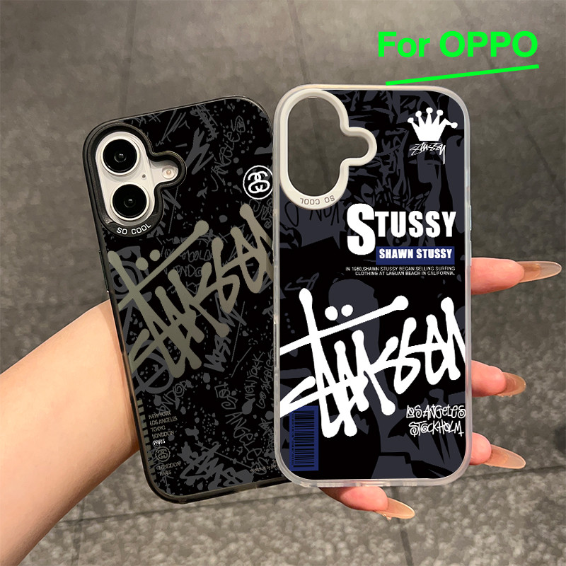 For เคสโทรศัพท์ OPPO A3 A3X A60 5G A9 A18 แบรนด์สตัซซี่ A38 A15 A15s A60 A35 A17 A17K A79 5G OPPOA57 4G A55 A77 ราคา ถูกที่สุด ดีลบีเคเค แกลเลอรีภาพที่ 9