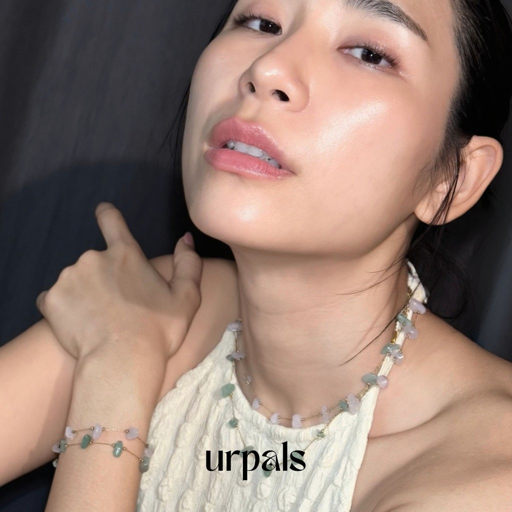 URPALS สร้อยคอ สร้อยข้อมือ Pastel Stone สุดคิ้วท์ ไม่ลอกไม่ดำ แพ้ง่ายใส่ได้