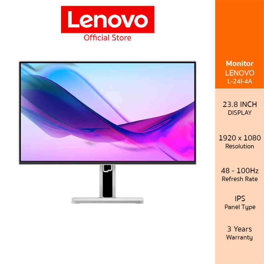 LENOVO MONITOR L24I-4A(67BCKAC6TH) 23.8 IPS FHD 1920x1080 48Hz - 100Hz