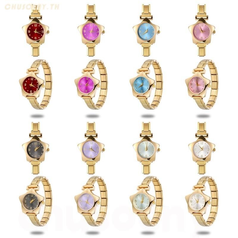 ใหม่ ดาว นาฬิกาข้อมือควอตซ์ทั้งสีสันเพื่อนที่ดีที่สุดพ่อดอกไม้อิตาลีเสน่ห์ลิงค์พอดี9มิลลิเมตรสร้อยข้อมือสแตนเลสทําเครื
