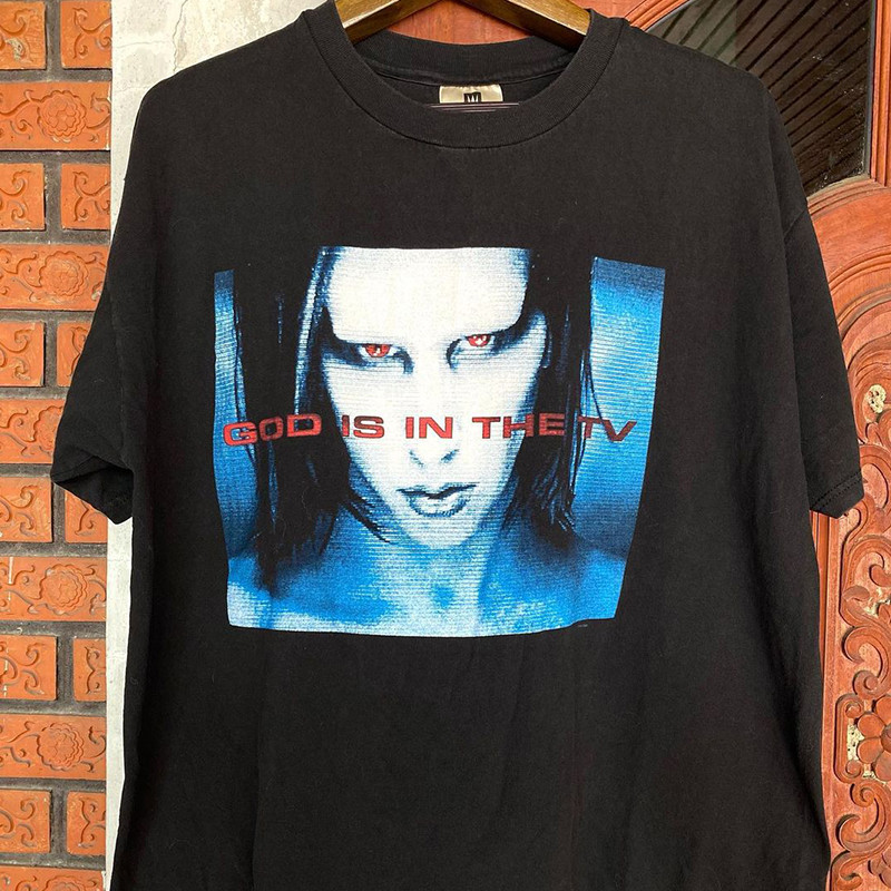 Marilyn Manson Maish莲曼森Kadaki Low Retro Retro Retro Retro Retro เสื้อยืดแขนสั้น