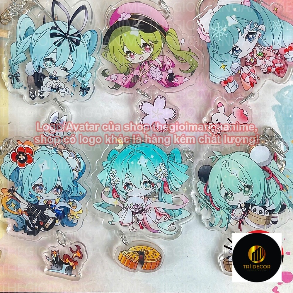 HATSUNE MIKU ver HANGING DROP พวงกุญแจ Vocaloid พวงกุญแจ micha จํานวนมากรุ่นอะคริลิคพิมพ์ด้วยของขวัญ