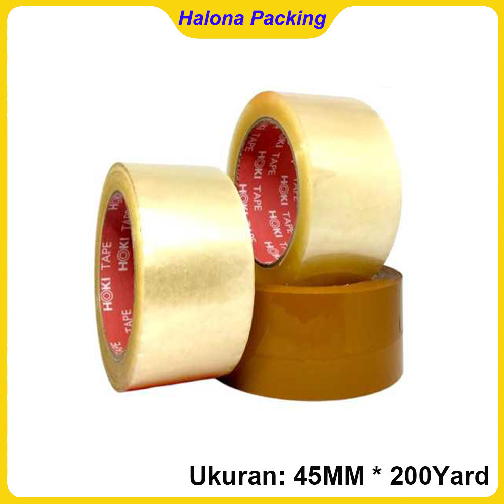 45mm x 300 Yard Super Clear Duct TAPE - ใส - สีน้ําตาล HOKI TAPE 8888 45*200m