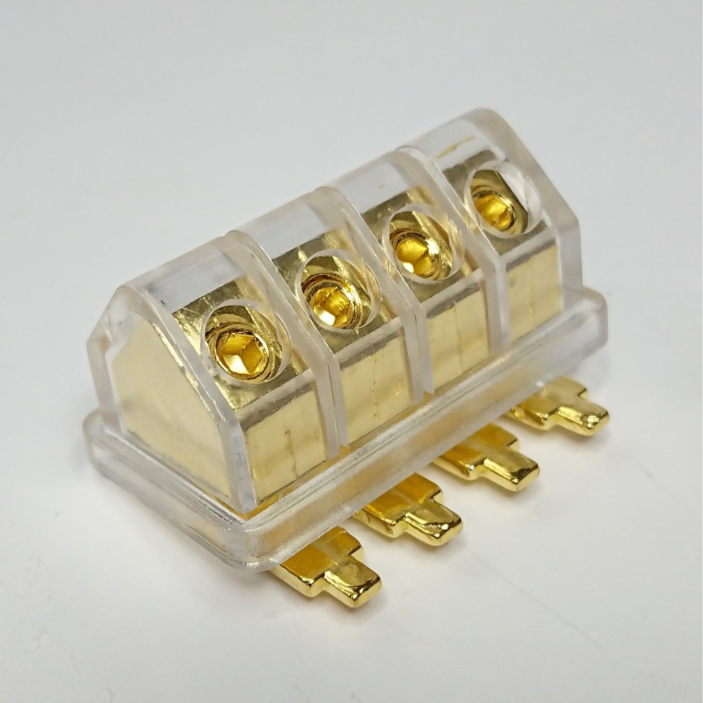 ขั้วลำโพงแอมป์รถยนต์ Speaker Terminal  4 ขา แบบเอียง 45 องศา รุ่น ZJ4-06A