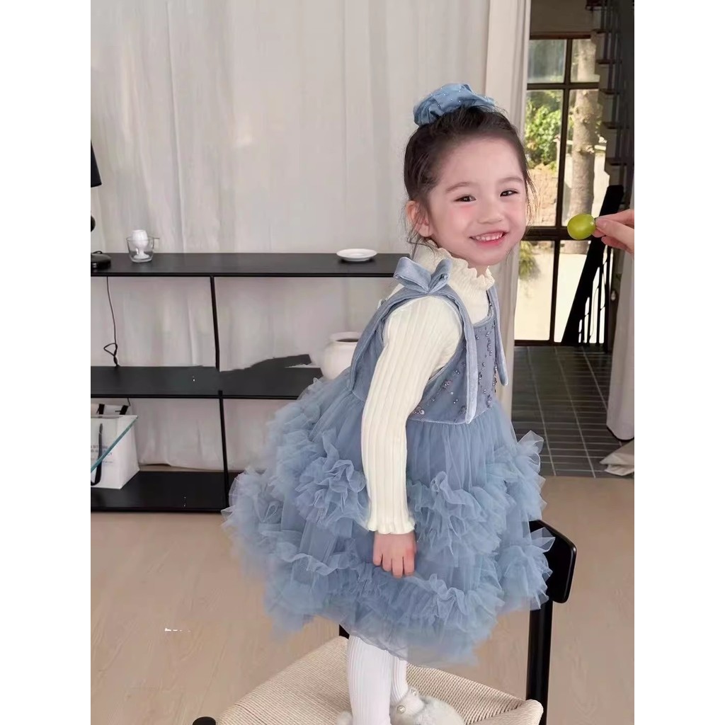 สาว tutu เจ้าหญิงสไตล์ใหม่เด็ก Pettiskirt Western สไตล์ผ้ากอซเด็ก Plus กํามะหยี่ High-End ขายร้อน One-Year-O