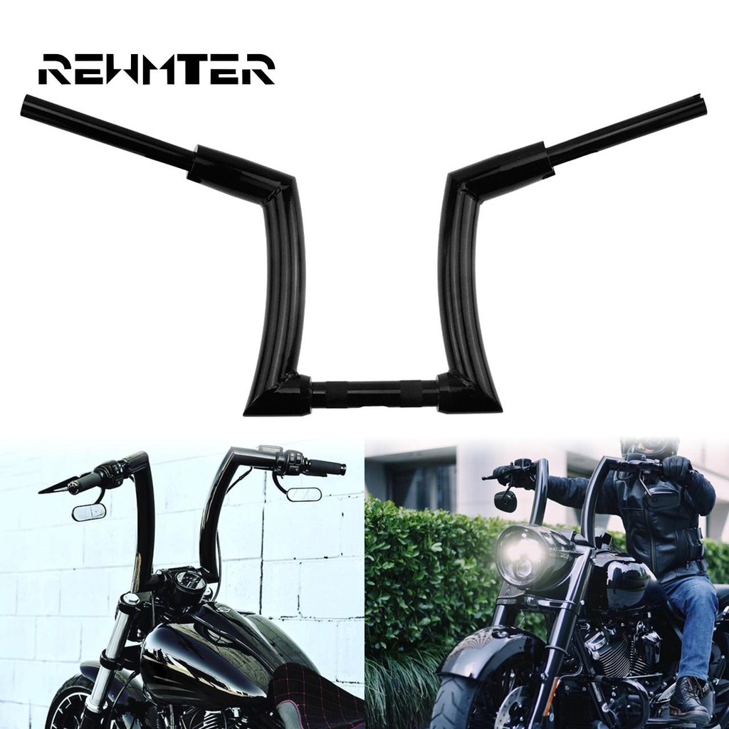 รถจักรยานยนต์สีดํา/Chrome 10 "12 14 Rise 2 "Ape แขวน Handlebar Fit สําหรับ Harley สําหรับ Softail สําหรับ Sportster