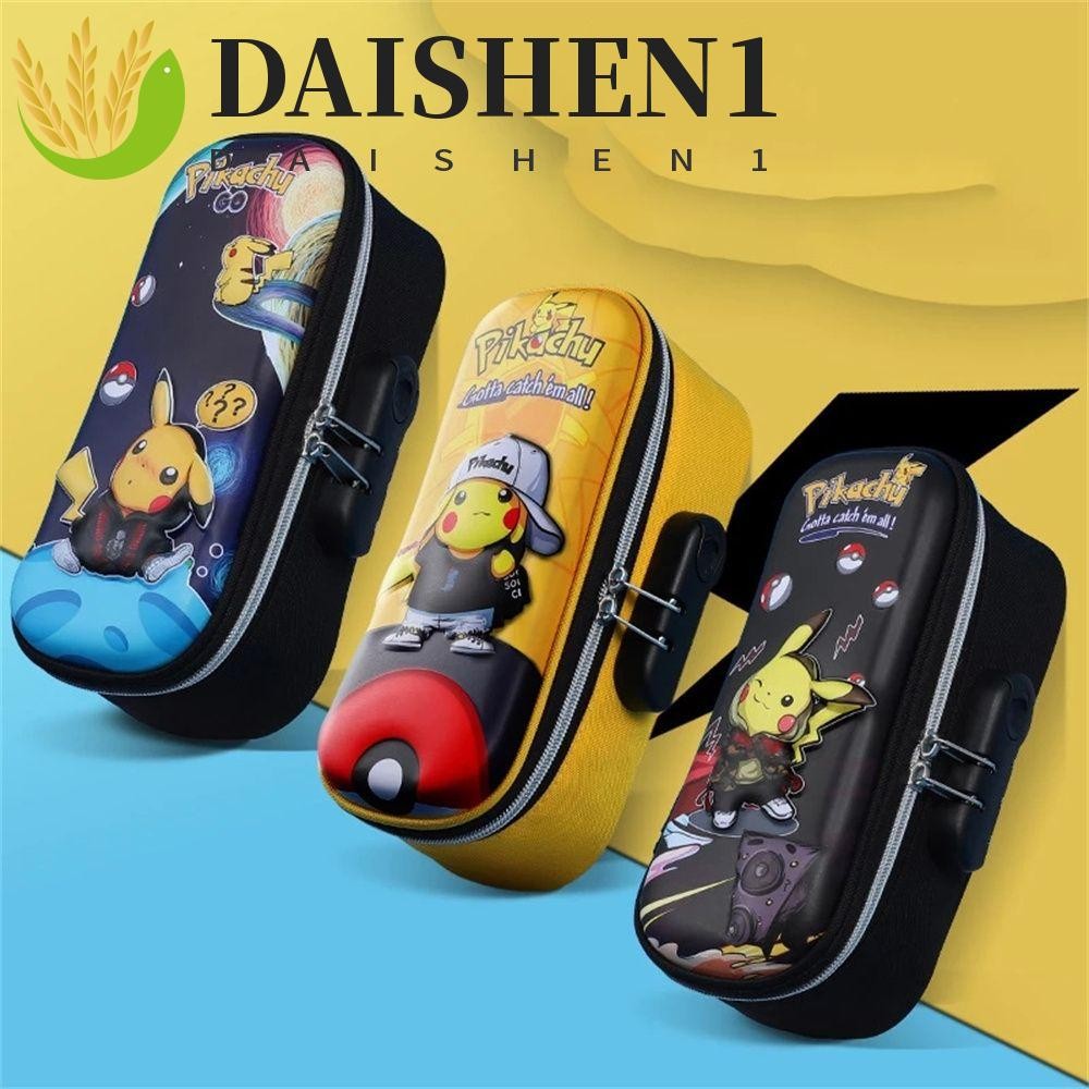 Daishen1 กล่องดินสอ ขนาดใหญ่ จุของได้เยอะ ลายการ์ตูนปิกาจู เหมาะกับของขวัญวันเกิด สําหรับใส่เครื่องเขียนนักเรียน