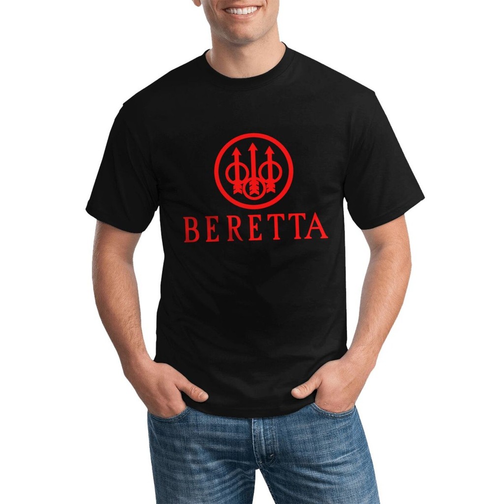 เสื้อยืดผ้าฝ้ายโอเวอร์ไซส์ตลก โลโก้ Beretta Firearms