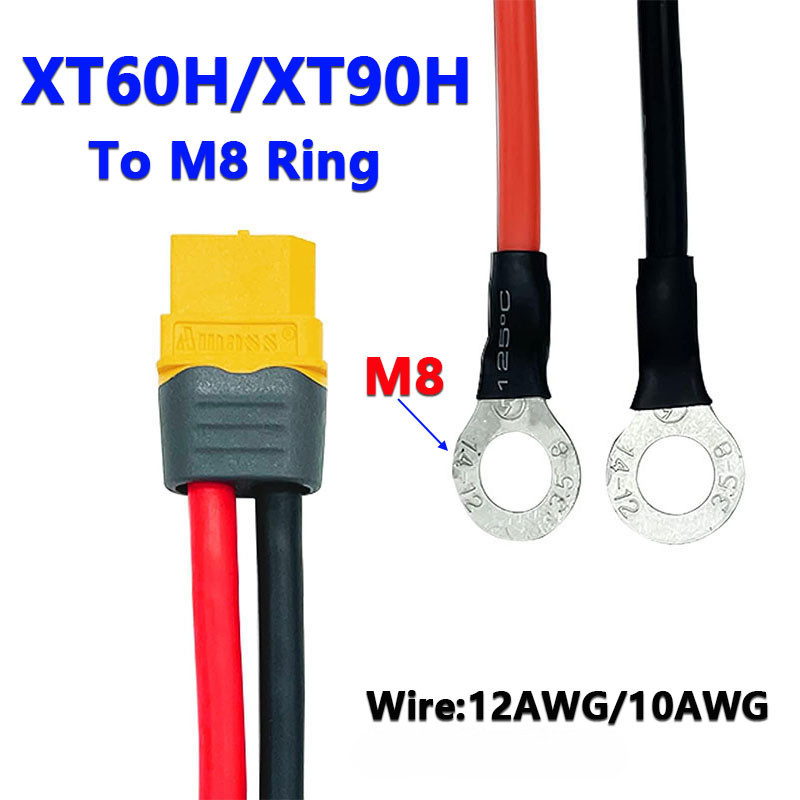 Xt60h XT90H To O แหวนตาไก่ XT60 Terminal Plug Connector สาย 10/12AWG RC ESC Charger ด้านข้างสําหรับ 
