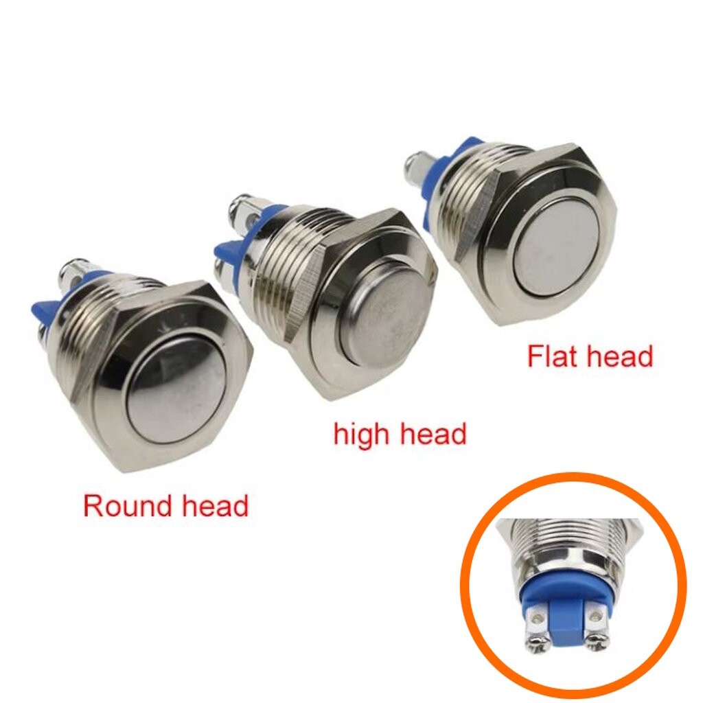 Switch IP67 Waterproof สวิทช์กันน้ำ สวิตช์กดติดปล่อยดับ 16MM สวิตช์สแตนเลส แบบขันสกูร