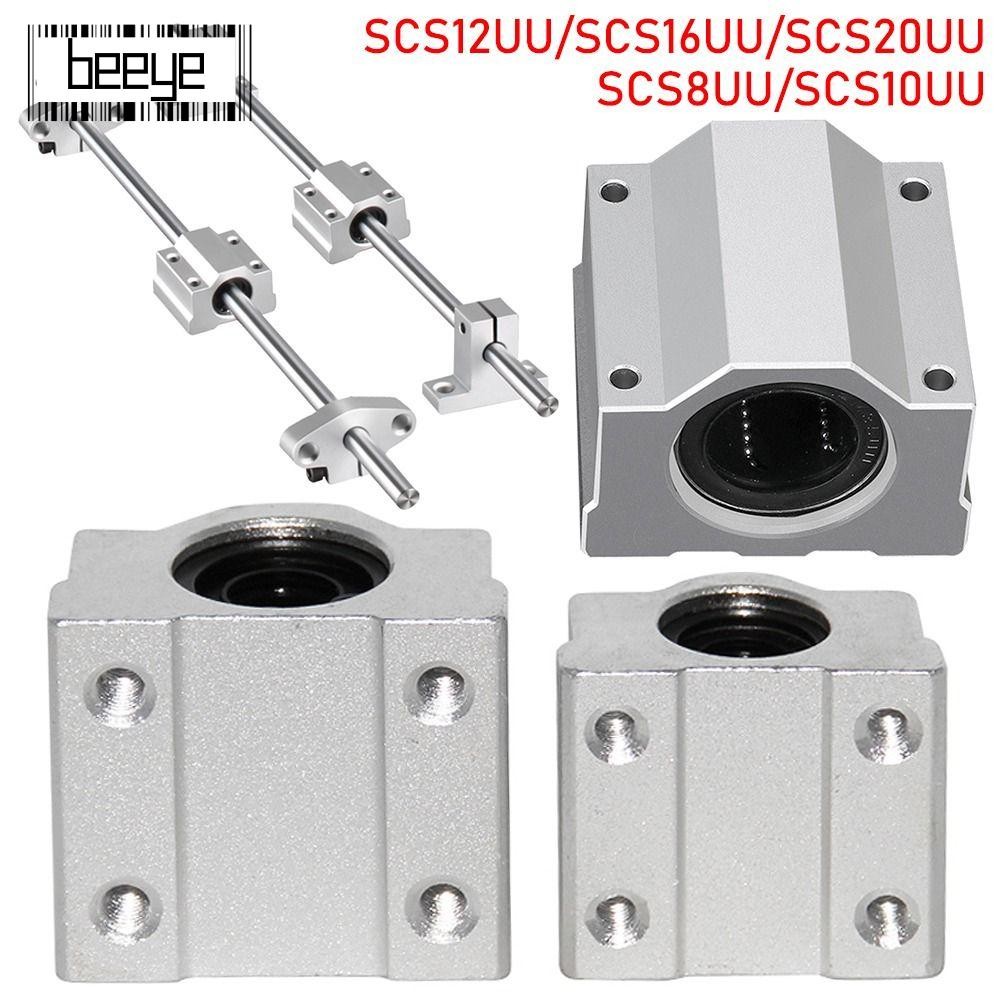 Beeye Linear Ball Bearing, CNC Router SCS16UU SCS20UU สไลด์ Bushing Block, ทนทานน้ําหนักเบา SCS8UU SCS10UU SCS12UU Aluminium Guild Rail Shaft เครื่องพิมพ์เพลา Rod อะไหล่