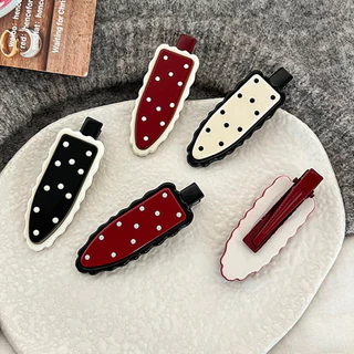 Polka Dot Bangs คลิปอเนกประสงค์ด้านข้าง BB คลิปผมหักคลิปด้านข้าง Duckbill เครื่องประดับผม 1/2 ชิ้น