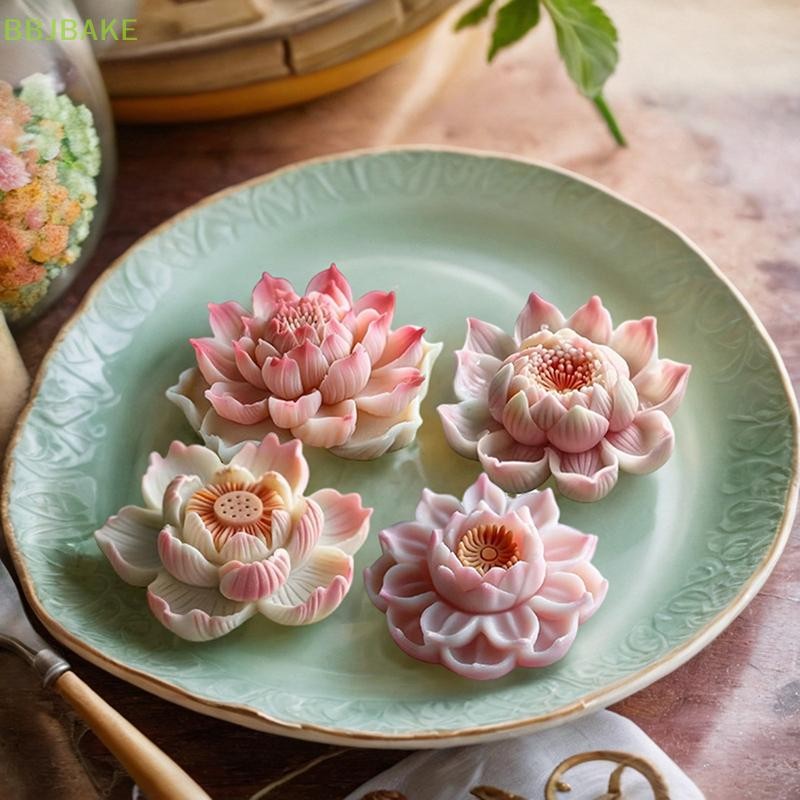 [FSBA] 3d Lotusแม่พิมพ์ซิลิโคนสําหรับDIYดอกไม้Fondant Cupcakeช็อกโกแลตลูกอมไอศกรีมน้ําตาลขนมสบู่พลาสเตอร์เรซินแม่พิมพ์KCB