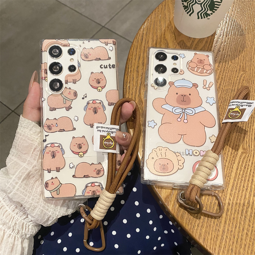 การ์ตูนน่ารัก Kabibella เคสโทรศัพท์ Samsung Galaxy S25 Ultra S24 S23 Ultra S22 Ultra S23FE S21 Ultra S23 Plus Note20 Ultra Soft เคสป้องกัน