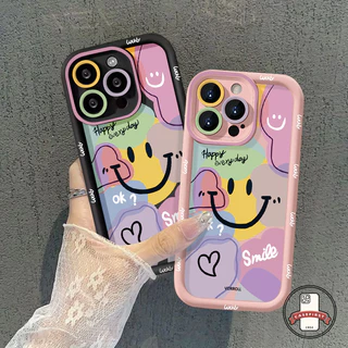 แฟชั่นกราฟิติ ที่มีสีสันยิ้มใบหน้านุ่ม เคสVivo Y17s Y18 Y15 Y22 Y21 Y27 Y17 Y78 Y20 Y12i Y02 Y15s Y33s Y36 Y100i Y12s