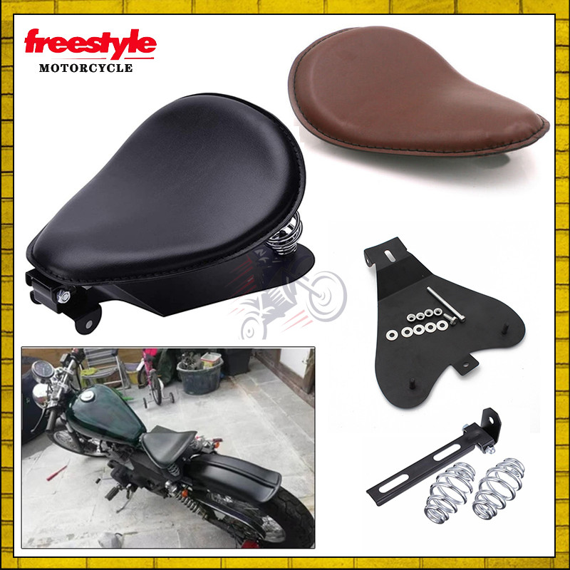 Universal Moto Bobber รถจักรยานยนต์ Solo ที่นั่ง Chopper อาน Vintage เบาะสําหรับ Harley Davidson เหล็ก 883 Sportster Softail