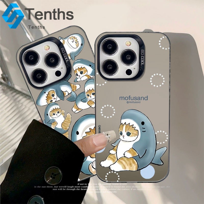 OPPO A38 A18 A58 A57 A77s A17 A15 A16 A54 A55 A3S A74 A95 A94 A96 A76 A78 A16K A5 A9 การ์ตูนฉลามแมว เปลือกอ่อน