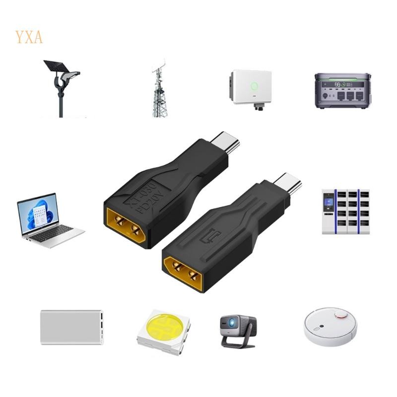 Yxa อะแดปเตอร์ XT60 เป็น USB C แบบพกพาสําหรับการชาร์จความเร็วการถ่ายพลังงานที่มีประสิทธิภาพ