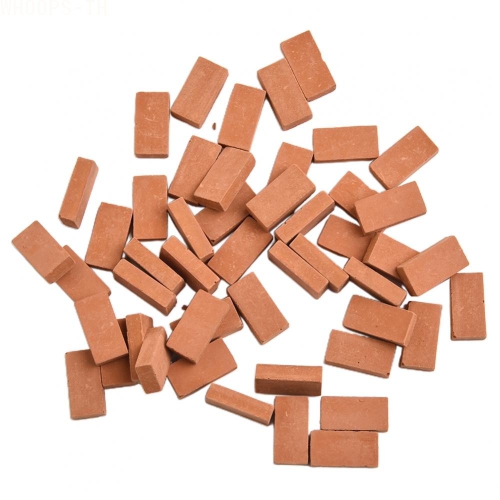 อิฐโมเดล 50 ชิ้น Clay สําหรับภูมิทัศน์สําหรับโต๊ะทรายรุ่น HO N Scale