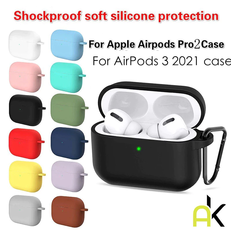 AK พร้อมส่งจากไทย Case เคส Airpods 3, 1, 2, Pro สำหรับ Apple AirPods รุ่น 3 คุณภาพดี หลากสี เคสหูฟังไร้สาย หูฟังบลูทูธ