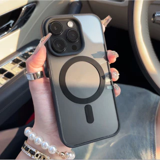 ส่งจากไทย เคส ขอบสี PC ใส สำหรับ ไอโฟน iPhone 17e 16e 16/15/14/13/12/11 Pro Plus Max 15PM 16PM 14PM X Xr Xs Max 045