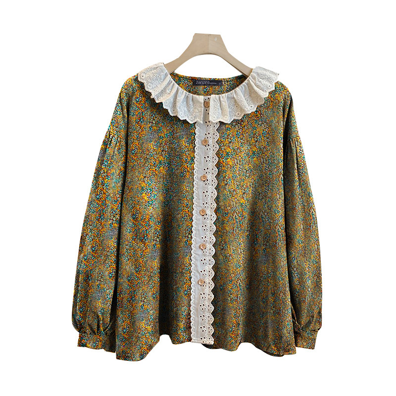 Zanzea เสื้อเบลาส์ลายดอกไม้คอกลมแขนยาวลําลองเกาหลีสําหรับผู้หญิง