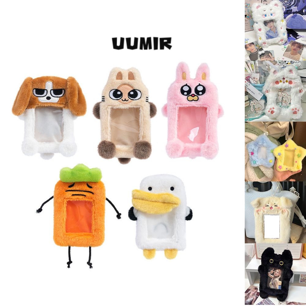 Uumir Plush Photocard ,การ์ตูนผู้ถือบัตรนักเรียนPhotocard ,แฟชั่นไอดอลภาพฝาครอบป้องกันกระเป๋าพวงกุญแจน่ารักรูปดาวภาพผู้ถือของขวัญวันเกิด